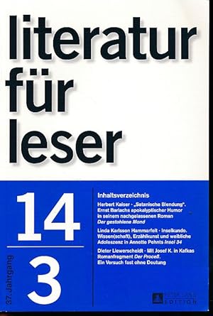 Imagen del vendedor de literatur fr leser. 37. Jg., 2014, Heft 3. a la venta por Fundus-Online GbR Borkert Schwarz Zerfa