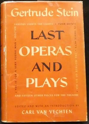 Seller image for Last Operas and Plays for sale by R & G Bliss Books