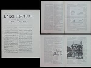 L'ARCHITECTURE N°8 1904 - NEUILLY, 33 BOULEVARD DU CHATEAU, ACHILLE COLLE