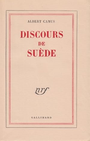 Imagen del vendedor de Discours de Sude. a la venta por Librairie Vignes Online