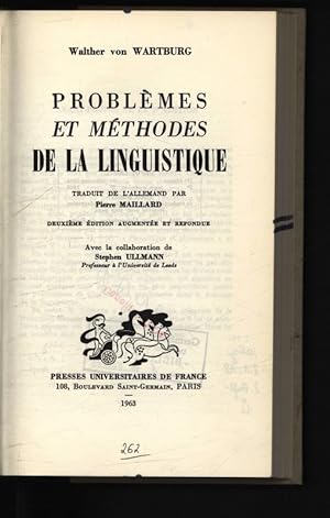Bild des Verkufers fr Problemes et methodes de la linguistique. zum Verkauf von Antiquariat Bookfarm