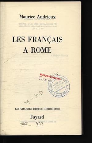 Bild des Verkufers fr Les Francais a Rome. zum Verkauf von Antiquariat Bookfarm