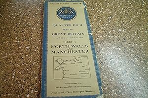 QUARTER-INCH MAP OF GREAT BRITAIN Fourth Edition with National Grid Sheet 4 North Wales and Manch...