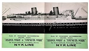 Plan of Passenger Accommodation Motor Ships "Atsuma Maru" & "Tatsuta Maru". The Orient-California...