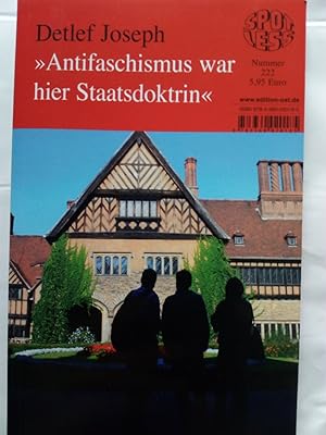 Bild des Verkufers fr "Antifaschismus war hier Staatsdoktrin". Spotless zum Verkauf von Versandantiquariat Jena