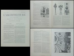 L'ARCHITECTURE n°23 1905 JEAN-CAMILLE FORMIGE, PARIS AVENUE DE L'OPERA, NENOT