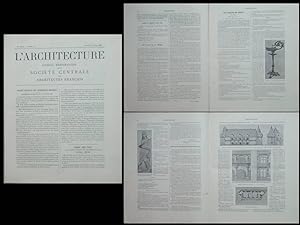 L'ARCHITECTURE n°5 1905 FOUILLES TIMGAD, ALBERT BALLU,