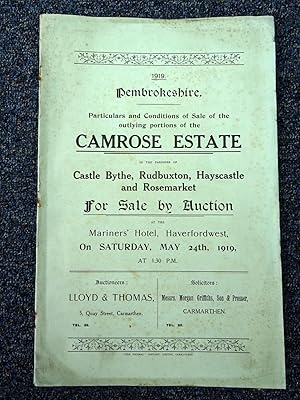 Particulars & Conditions of Sale, 1919, Outlying portions of The CAMROSE ESTATE in Parishes of Ca...