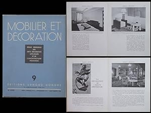 MOBILIER ET DECORATION N°9 1938 JEAN DEMOISSON, NEUW AMSTERDAM, HENRY ARNOLD