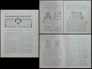 LA CONSTRUCTION MODERNE n°3 1892 - SYNAGOGUE LA FERTE SOUS JOUARRE, JUDAICA, FAUVET