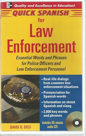 Immagine del venditore per Quick Spanish for Law Enforcement (with audio CD) venduto da The Book Junction