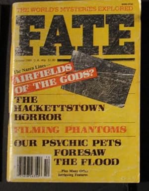 Bild des Verkufers fr FATE (Pulp Digest Magazine); Vol. 35, No. 10, Issue 386, October 1982 True Stories on The Strange, The Unusual, The Unknown - zum Verkauf von Comic World