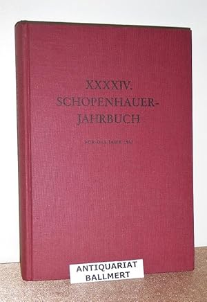 Bild des Verkufers fr XXXXIV. (44.) Schopenhauer-Jahrbuch. Fr das Jahr 1963. zum Verkauf von Antiquariat Ballmert