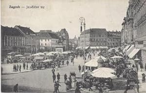 Bild des Verkufers fr Zagreb. 1 alte Orig.- Ansichtspostkarte zum Verkauf von Klaus Kreitling