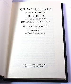 Bild des Verkufers fr Church, State and Christian Society at the Time of the Investiture Contest zum Verkauf von Black Paw Books