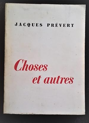 Image du vendeur pour Choses et autres. mis en vente par Librairie Pique-Puces