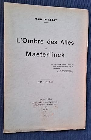 Seller image for L'Ombre des Ailes de Maeterlinck. for sale by Librairie Pique-Puces