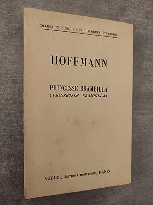 Imagen del vendedor de Princesse Brambilla (Prinzessin Brambilla). Traduit et prsent par Paul SUCHER. a la venta por Librairie Pique-Puces