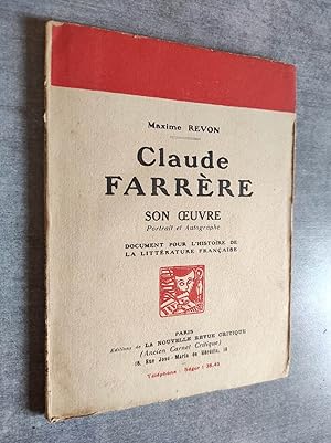 Seller image for Claude Farrere - Son oeuvre : portrait et autographe. for sale by Librairie Pique-Puces
