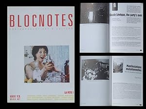 BLOCNOTES n°13 1996 -REVUE ART- GEORGINA STARR, CLAUDE LEVEQUE, GONZALES-TORRES