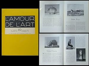 L'AMOUR DE L'ART - OCTOBRE 1929 - MANOLO, GABRIEL LACROIX, ANDRE FRAYE, MAGNASCO, KOKOSCHKA