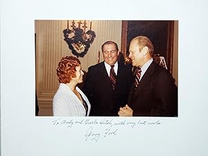 9 x 6 Inch Color Photograph, President Gerald Ford Inscribed to Andy (Andrew) Hutch and Wife Gisele