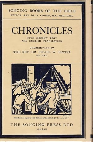 Imagen del vendedor de Chronicles: with Hebrew Text and English Translation a la venta por Bookshop Baltimore