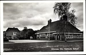 Ansichtskarte / Postkarte Glimmen Groningen Niederlande, Chr. Nationale School