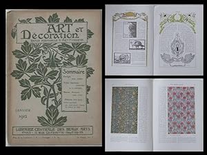 ART ET DECORATION - JANVIER 1912 - CARLEGLE, NAOUM ARONSON, TOILES IMPRIMEES