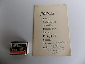 Poems. Poetry Supplement edited by Donald Davie for the Poetry Book Society, Chistman 1960.