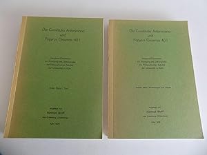 Die Constitutio Antoniniana und Papyrus Gissensis 40 I (Dissertation). Erster Band: Text. Zweiter...