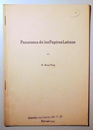 Seller image for PANORAMA DE LOS PAPIROS LATINOS - Barcelona s/f for sale by Llibres del Mirall