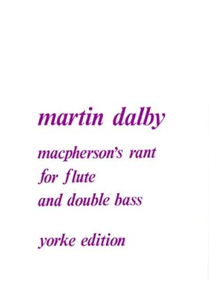 Bild des Verkufers fr Martin Dalby: Macpherson's Rant (1971) (Double Bass & Other Instruments) zum Verkauf von WeBuyBooks
