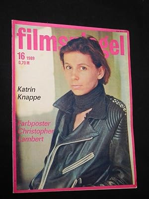 Filmspiegel, 35. Jahrgang, Heft 16, 1989. Katrin Knappe. Doppelseitiges Farbposter: Christopher L...