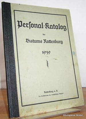 Bild des Verkufers fr Personal-Katalog des Bistums Rottenburg 1939. zum Verkauf von Antiquariat Christian Strobel (VDA/ILAB)