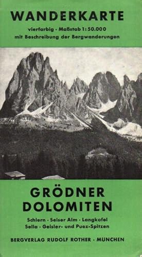 Seller image for Vierfarbige Wanderkarte Grdner Dolomiten for sale by Clivia Mueller