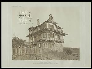 LAC LEMAN, CLOS VENNES VAL - 1908 - PLANCHE ARCHITECTURE- LAVERRIERE MONOD