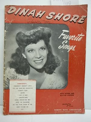 Imagen del vendedor de Dinah Shore: Favorite Songs [Songbook] a la venta por Imperial Books and Collectibles