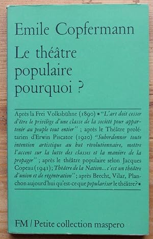 Seller image for Le thtre populaire pourquoi ? for sale by Aberbroc