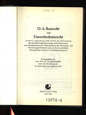 Seller image for O.. Baurecht und Umweltschutzrecht for sale by Antiquariat Bookfarm