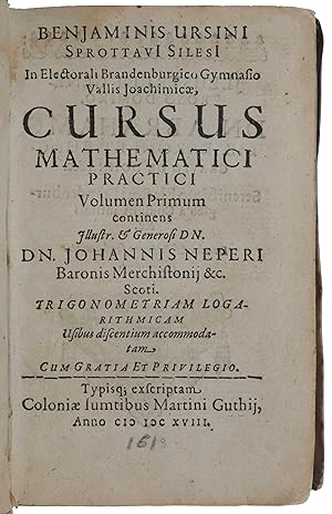 Cursus Mathematici Practici Volumen Primum [all published]: continens Illustr. & Generosi Dn. Dn....