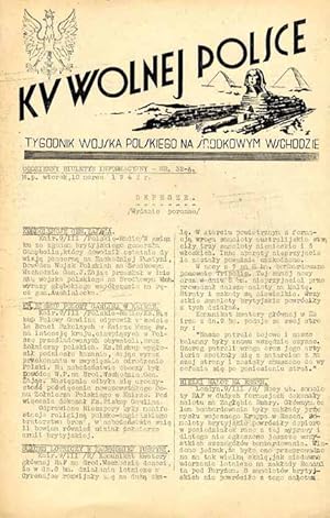 Seller image for Ku Wolnej Polsce. Tygodnik Wojska Polskiego na Srodkowym Wschodzie. Codzienny biuletyn informacyjny. 1942. Nr 32-A (10 marca 1942). Wydanie poranne for sale by POLIART Beata Kalke