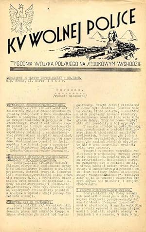 Seller image for Ku Wolnej Polsce. Tygodnik Wojska Polskiego na Srodkowym Wschodzie. Codzienny biuletyn informacyjny. 1942. Nr 33-B (11 marca 1942). Wydanie wieczorne for sale by POLIART Beata Kalke