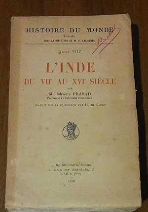 Bild des Verkufers fr L'INDE DU VII AU XVI SIECLE 1930 zum Verkauf von librisaggi