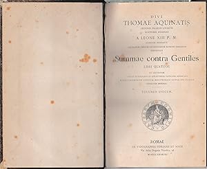 Seller image for SUMMAE CONTRA GENTILES - LIBRI QUATUOR - Ad lectionem Codicis Autographi in Bibliotheca Vaticana adservati probatissimorum codicum meliorisque notae editionum fideliter impressi (VOLUMEN UNICUM) for sale by librisaggi