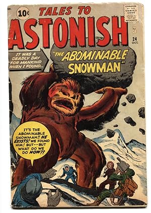 Immagine del venditore per TALES TO ASTONISH #24 JACK KIRBY comic book 1961-ABOMINABLE SNOWMAN vg- venduto da DTA Collectibles