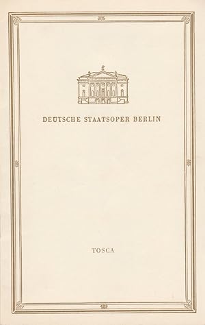 Imagen del vendedor de Programmheft Giacomo Puccini TOSCA 15. April 1958 a la venta por Programmhefte24 Schauspiel und Musiktheater der letzten 150 Jahre