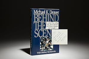 Immagine del venditore per Behind the Scenes; In Which the Author Talks About Ronald Reagan and Nancy Reagan.and Himself venduto da The First Edition Rare Books, LLC