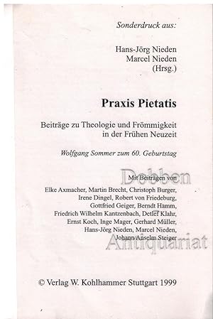 Herzenseinkehr. Zum Beten in Mönchtum und Pietismus. Sonderdruck aus Praxis Pietatis, Beiträge zu...