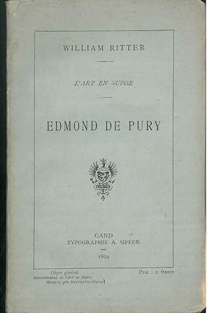 L'art en Suisse. Edmond De Pury.